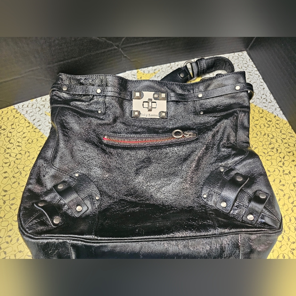 Juicy Couture Patent Leather Hobo Shoulder Bag